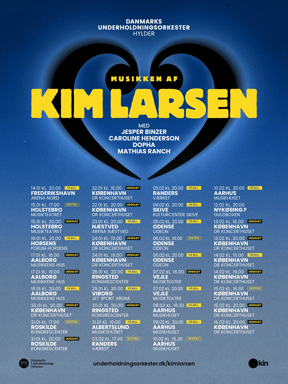 Danmarks Underholdningsorkester hylder Kim Larsen | turnéplakat