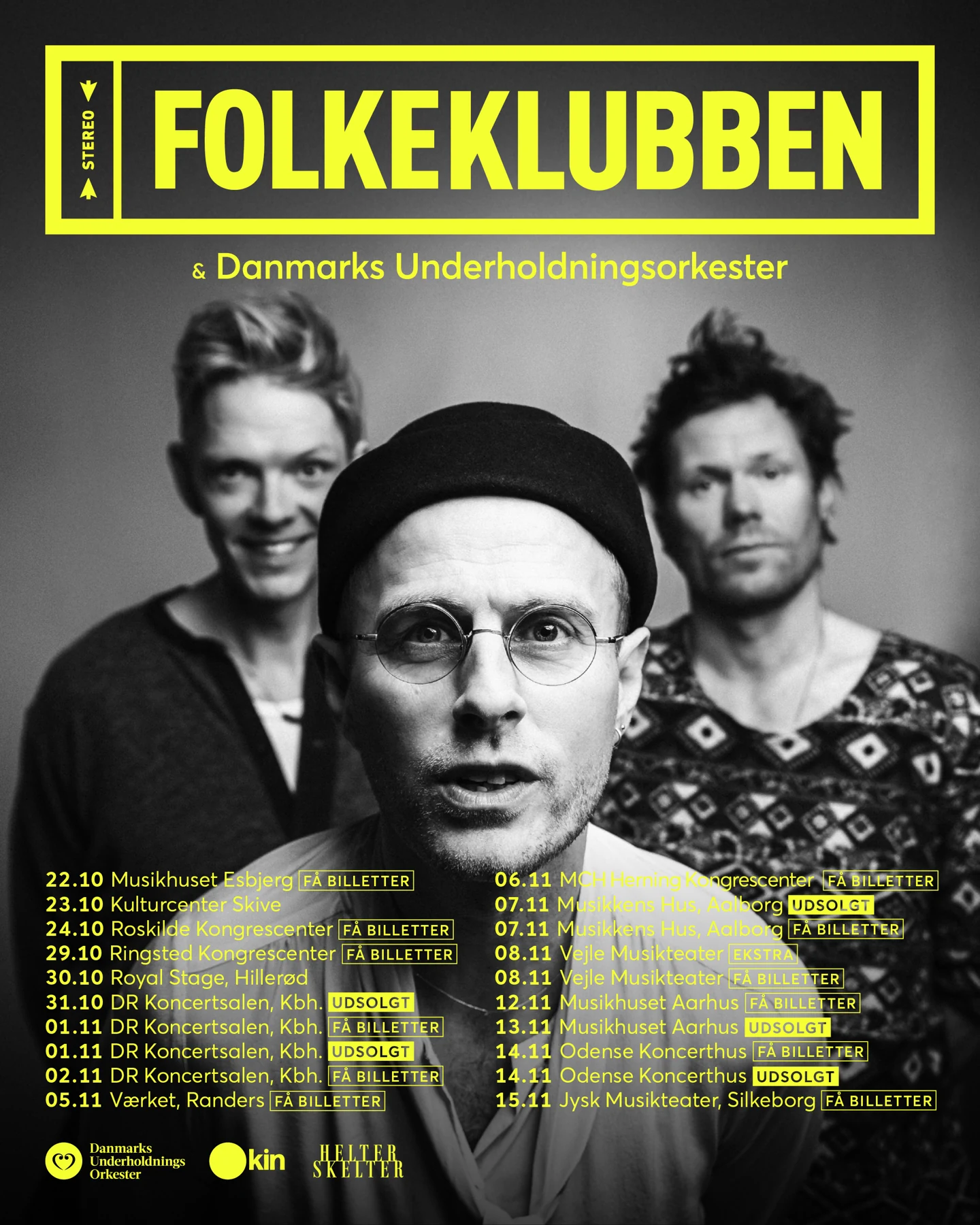 Folkeklubben & Danmarks Underholdningsorkester | turnéplakat