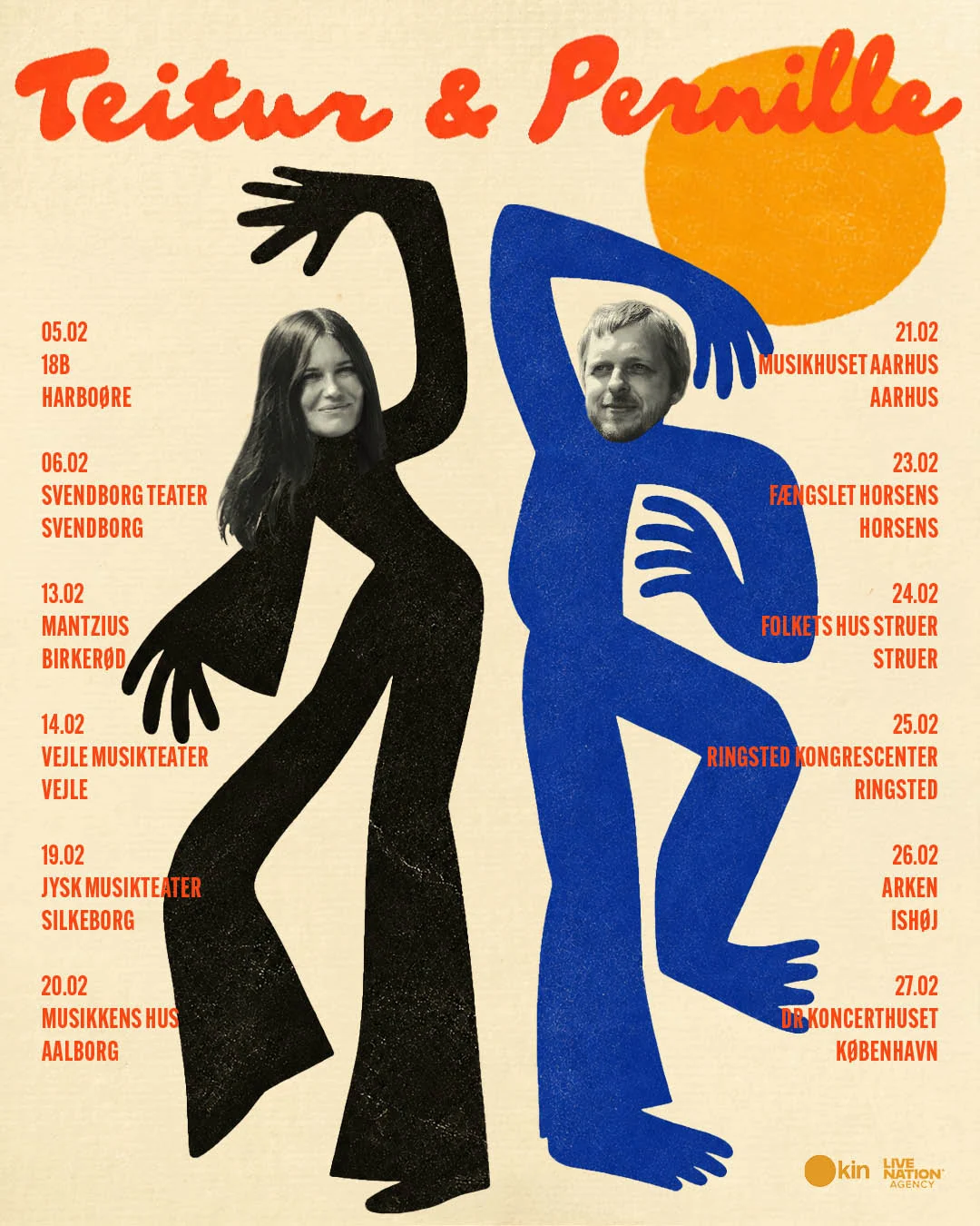 Pernille Rosendahl & Teitur | turnéplakat
